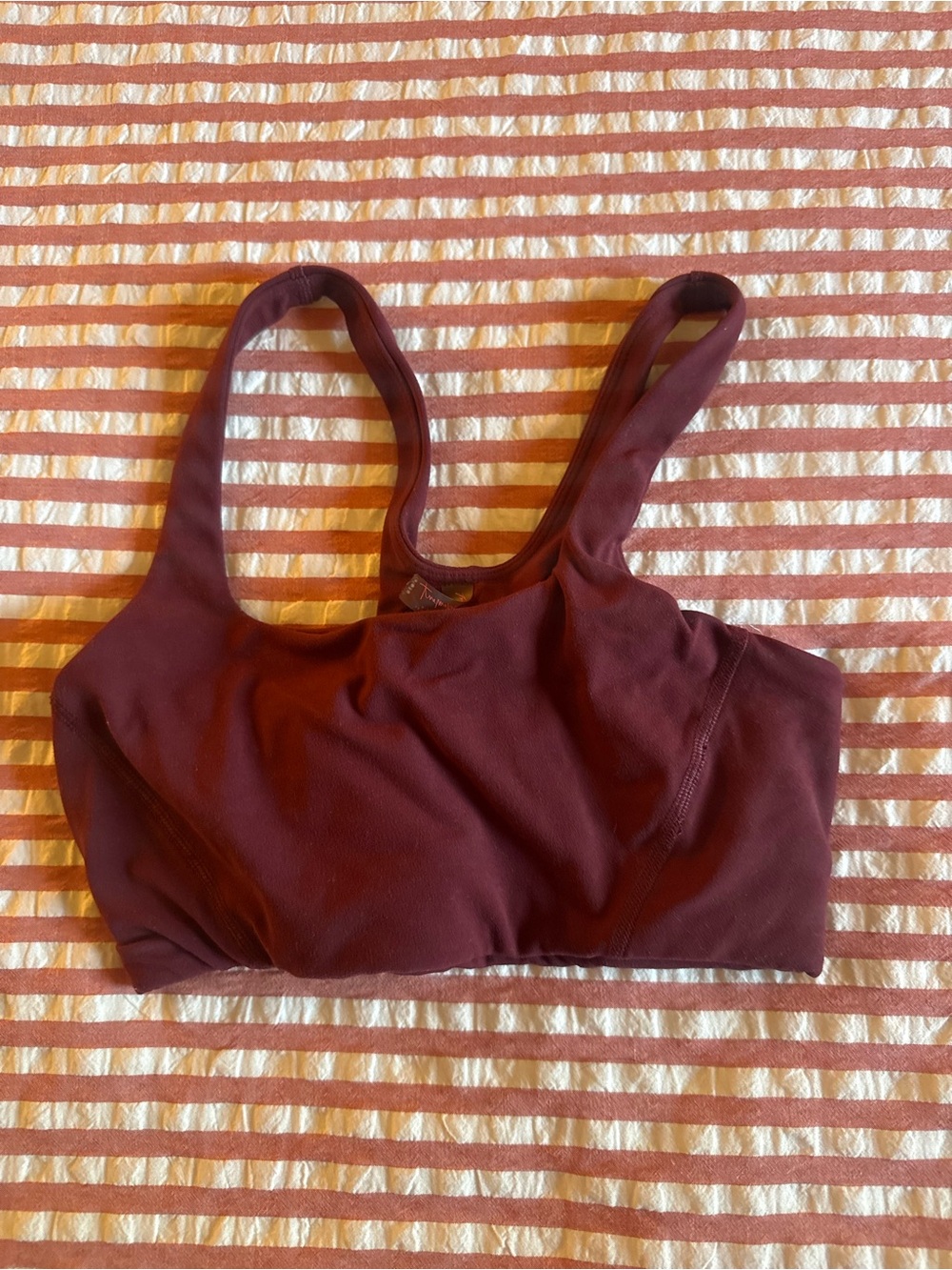 FP Movement by Free People Burgundy Seamless Racerback Sports Bra